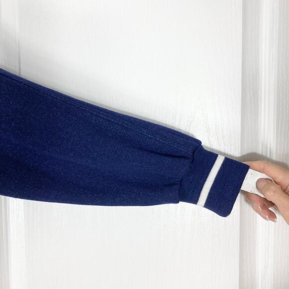 NWOT VINTAGE CHRISTIAN DIOR MONSIEUR Sweater Men M Navy Logo Pocket Cotton-blend - Picture 5 of 9